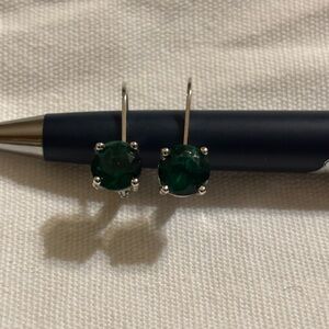 Elegant Green Gemstone Earrings